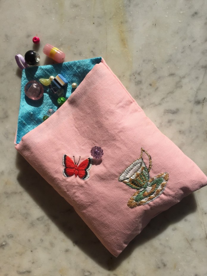Time for Tea Silk embroidered bag 1