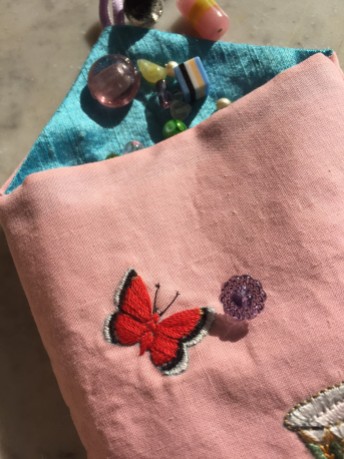 Time for Tea Silk embroidered bag 2