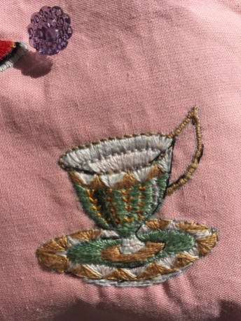 Time for Tea Silk embroidered bag 3